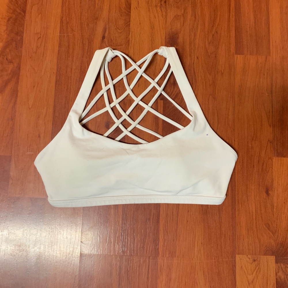 Lululemon White Sports Bra Size 4